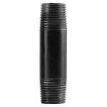 Black Welded Nipple, 1/2" x 1.5"